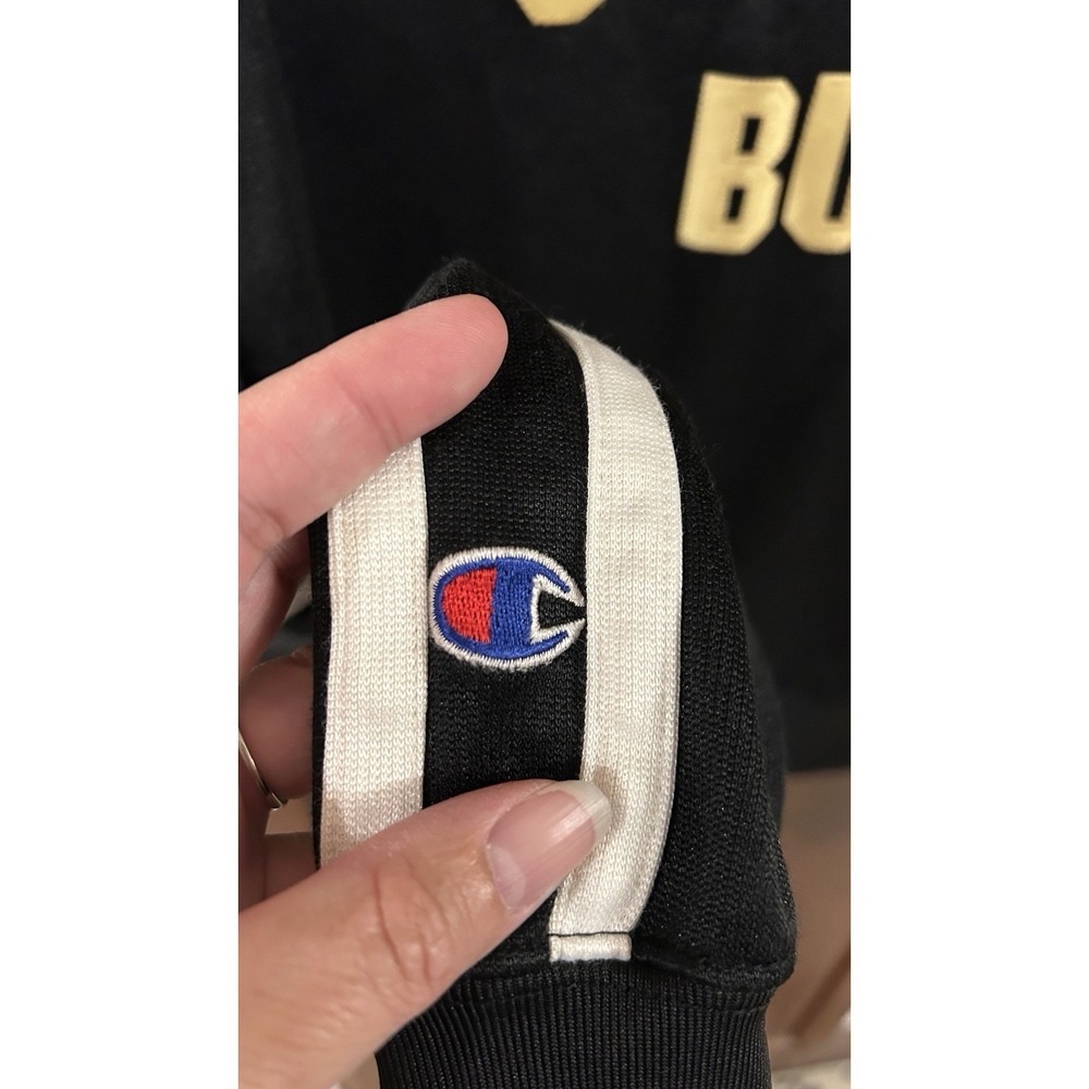 Champion Colorado Buffaloes Full Zip Fieldhouse Track Jacket Mens M Black Vtg - Picture 8 of 9